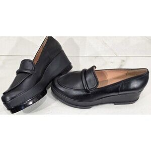 Robert Clergerie Paris Platform Loafer Yokolej Leather Chunky Black Women 40 | 9